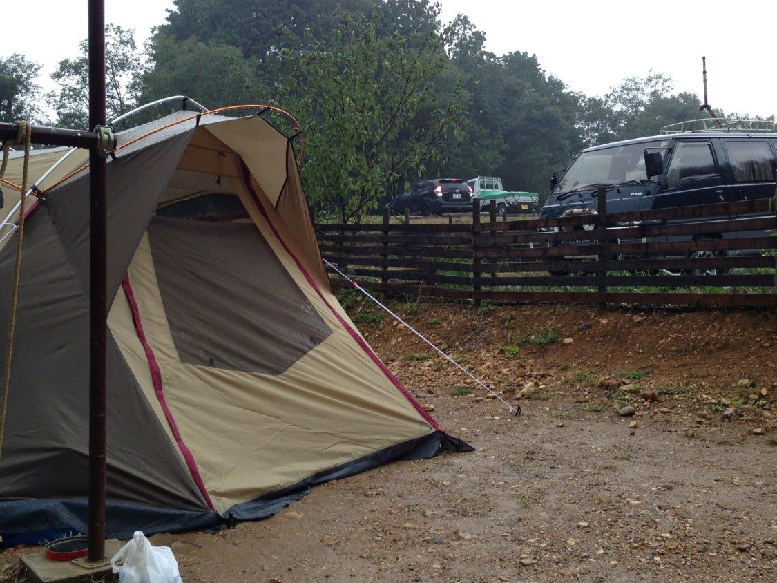 犬山キャンプ場 大雨の撤収