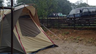 犬山キャンプ場 大雨の撤収