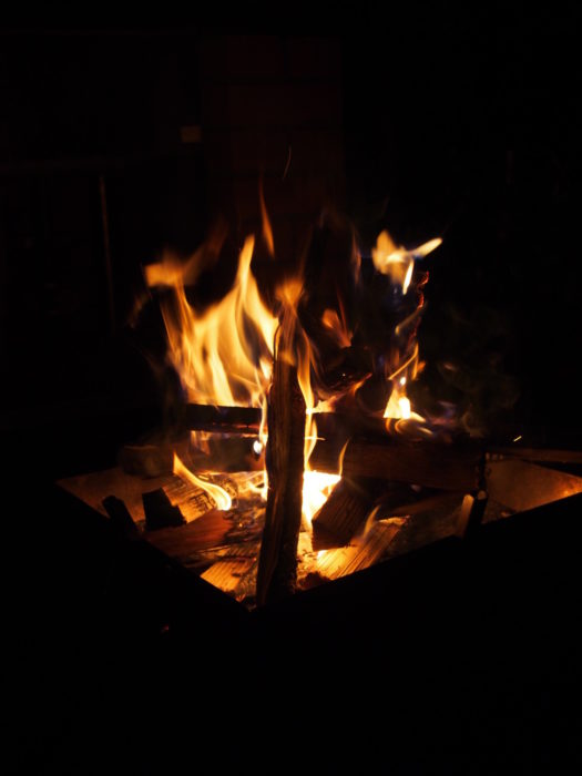 南淡路シーサイドキャンプ場 焚き火