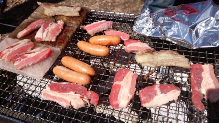 大泉緑地BBQ2016　肉と岩塩プレート
