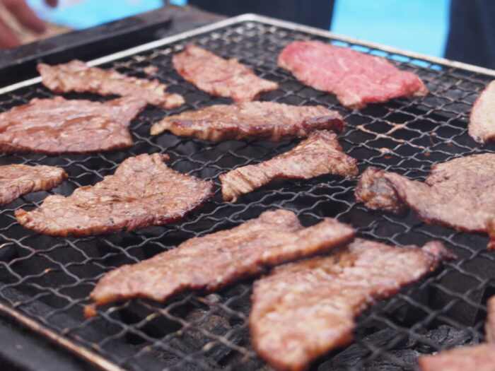 2016長居公園花見BBQ　大量の肉