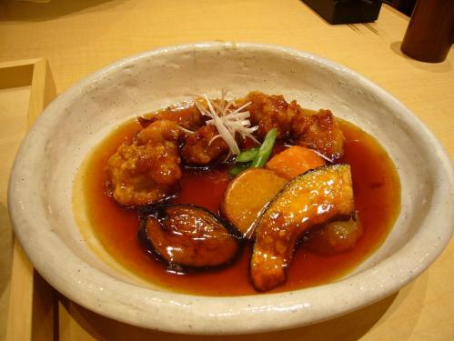 鶏の黒酢あんかけ