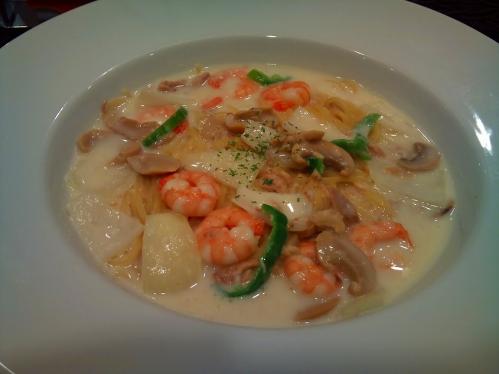 パスタまにあ_エビのクリームスープスパ