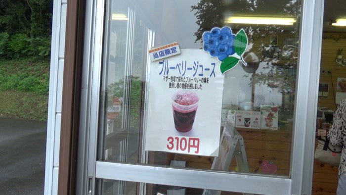 マザー牧場 農園スタンド限定のブルーベリージュース