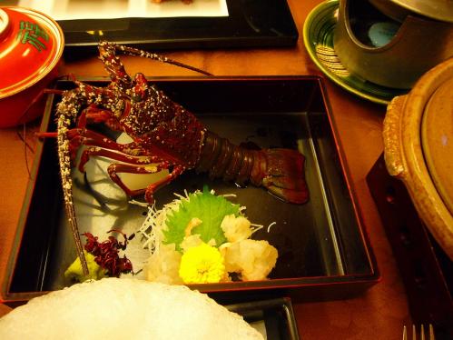 ニュー浜島_晩御飯_伊勢海老のおつくり