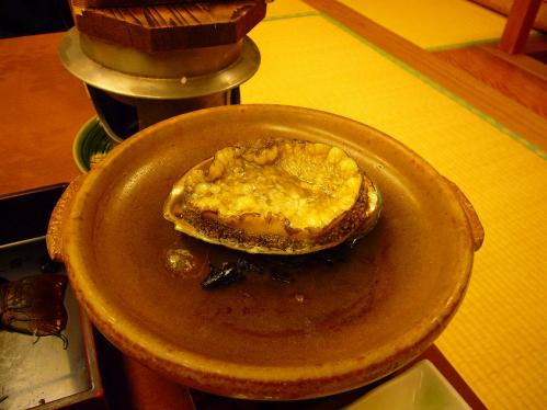 ニュー浜島_晩御飯_鮑の陶板焼き