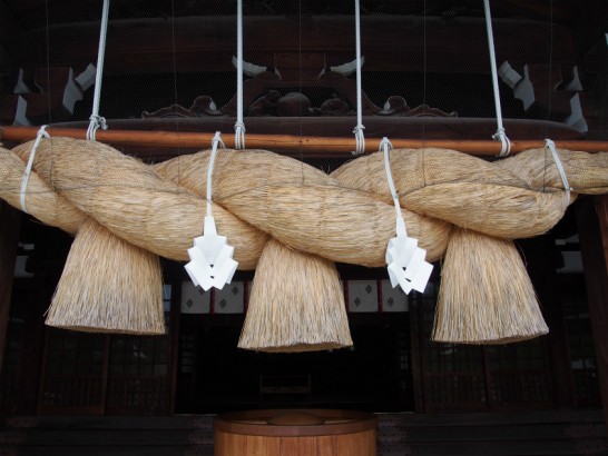 出雲大社大阪分祀のしめ縄
