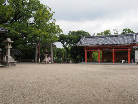 百舌鳥八幡宮境内で見える絵馬殿
