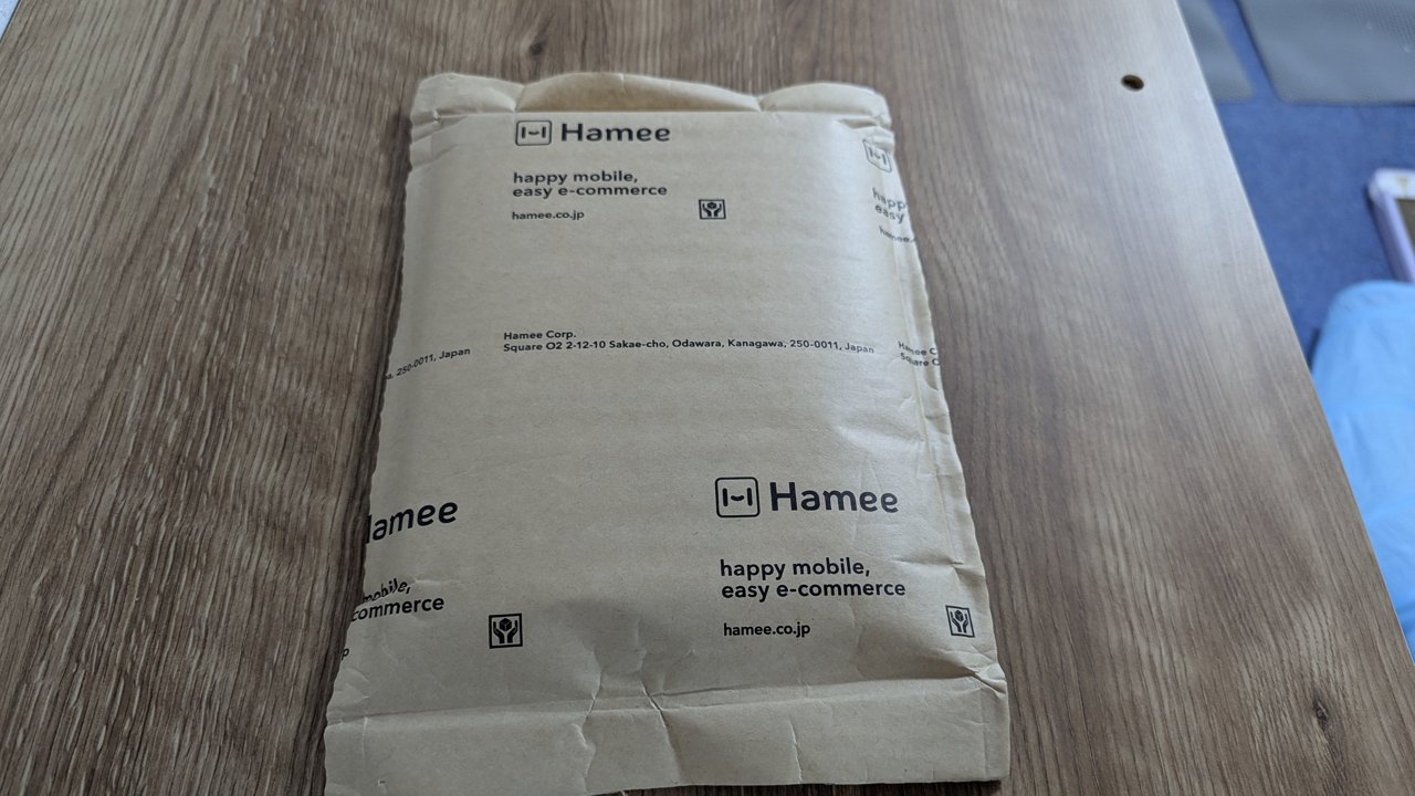 Hamee株主優待で注文した商品がポストに届いた状態