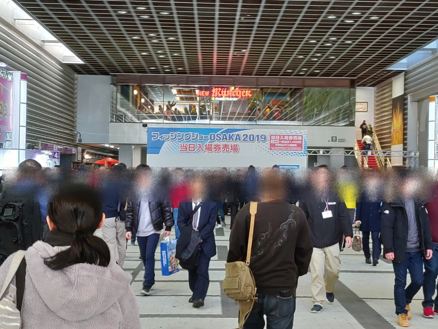 フィッシングショーOSAKA2019の当日入場券売り場の前