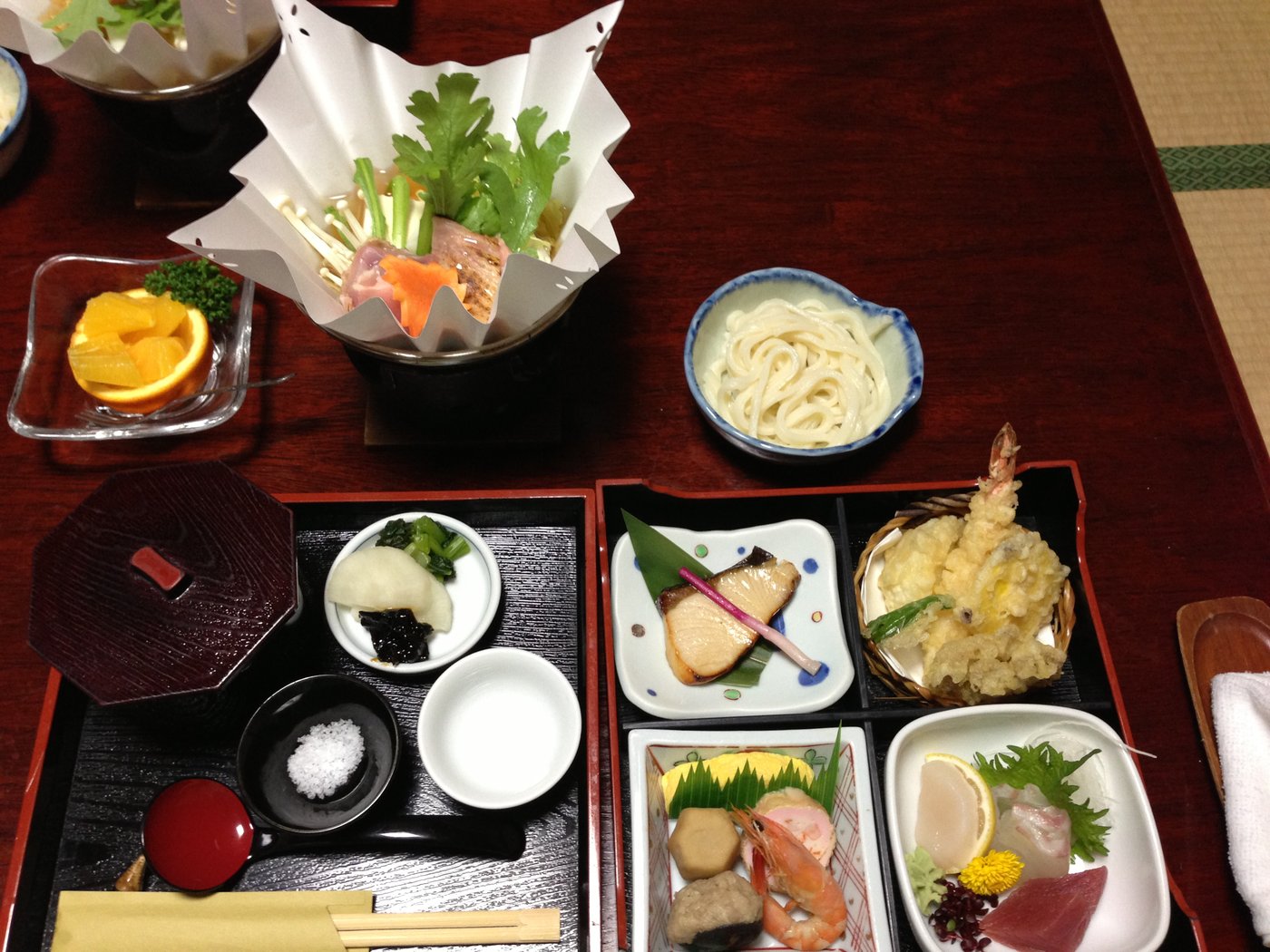 紀泉閣の昼食の松花堂弁当（2012年12月）
