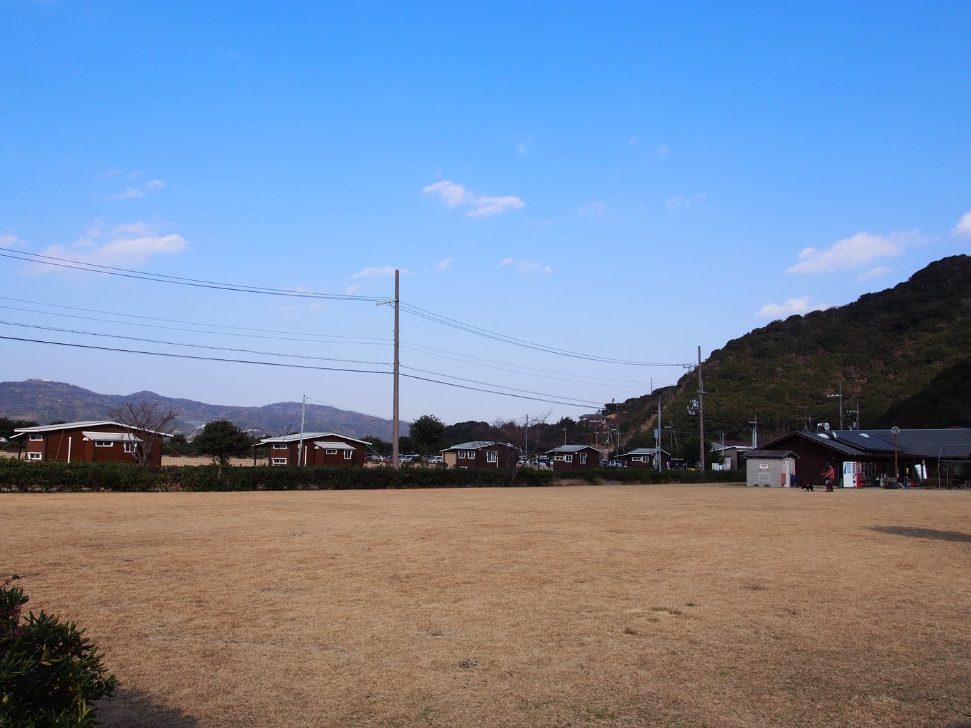 じゃのひれオートキャンプ場の中央の広場（2013年12月）