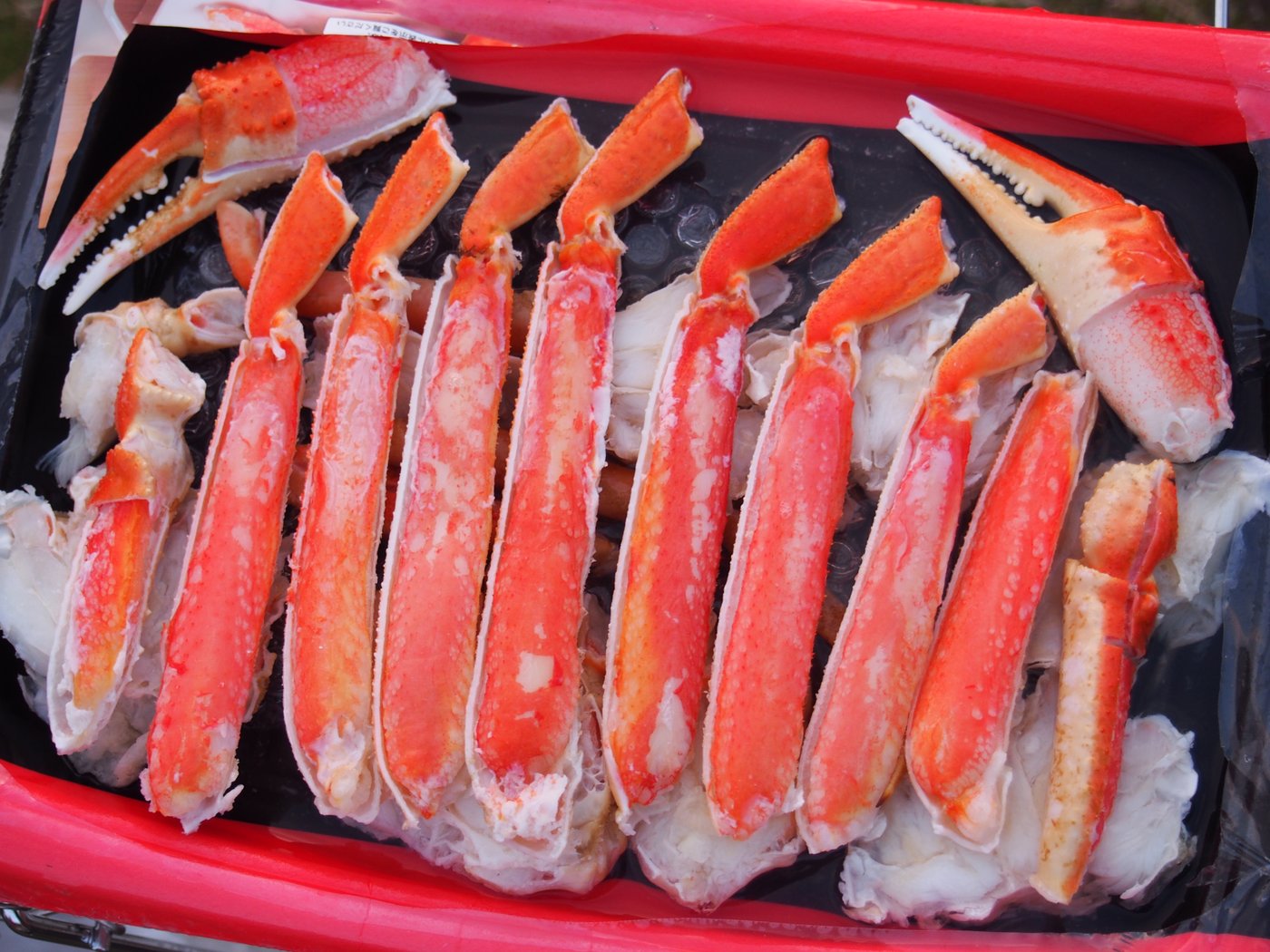 焼きガニ用に持って行った冷凍のボイルのカニ（2014年1月2日）
