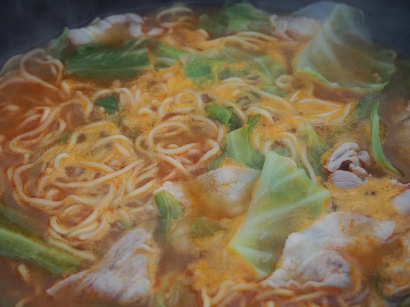 1月2日の朝に食べた煮込みラーメン（2014年1月2日）