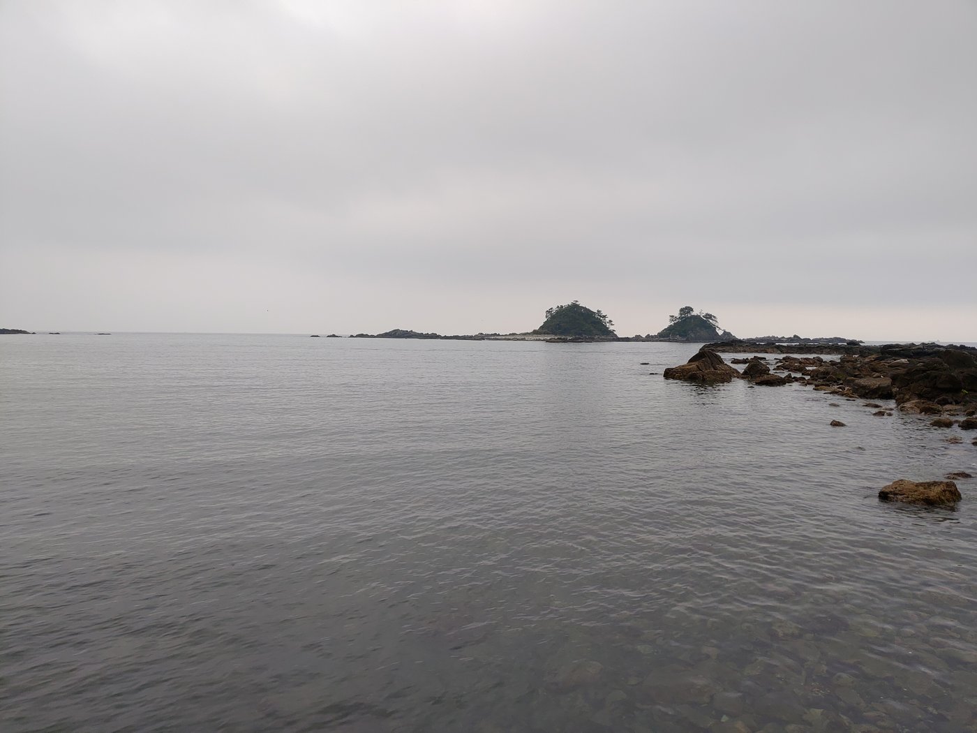 田子の堤防から見た双島